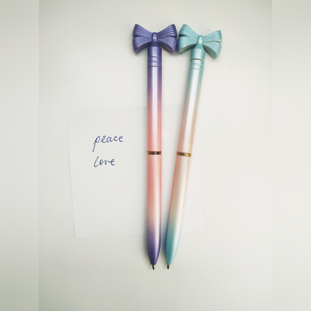 Bow ballpoint pen set - Picture 2 of 3
